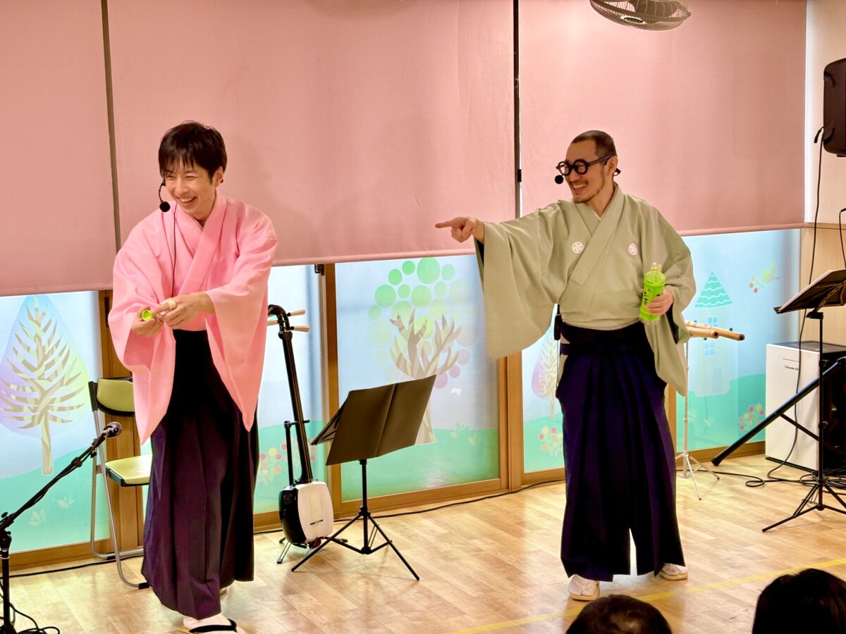 三味線と尺八の保育園イベント